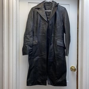 Leather coat